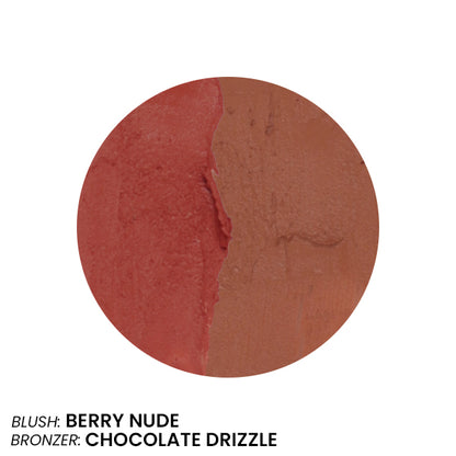 GLOWBOT I BERRY NUDE / CHOCOLATE DRIZZLE I BLUSH AND BRONZER DUO