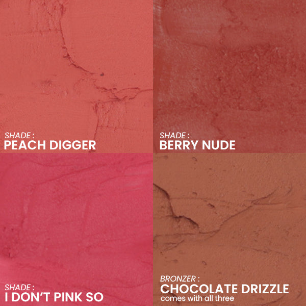 GLOWBOT I PEACH DIGGER/ CHOCOLATE DRIZZLE I BLUSH AND BRONZER DUO